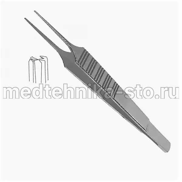 Пинцет хирургический с зубцом ПХ 145х0,4 мм (титан)