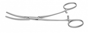 Зажим коарктационный изогнутый, 165 мм